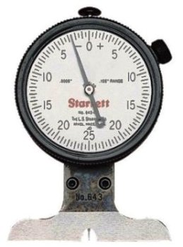 643JZ Starrett Dial Depth Gage 0 125 Range 0005 Grad 0 25 0 Dial